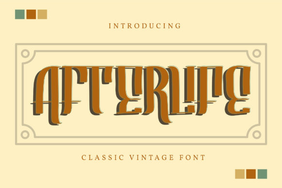 Afterlife Font: A Vintage Display Typeface for Web Design