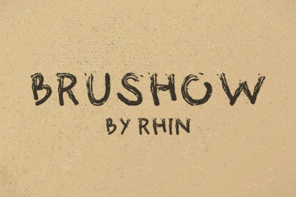 Brushow: A Vintage Brushed Display Font for Editorial Design