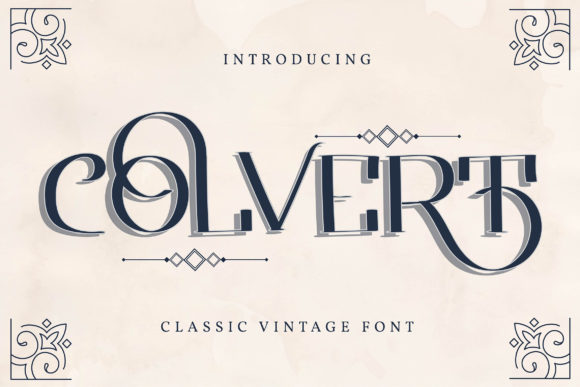 Colvert: A Vintage Display Font for Bold Editorial Design
