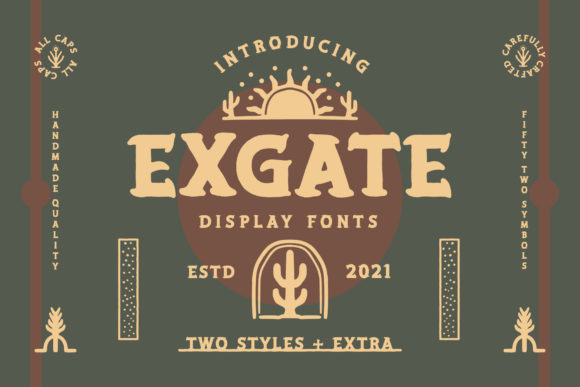 Exgate: A Bold Display Font for Crafters and Makers