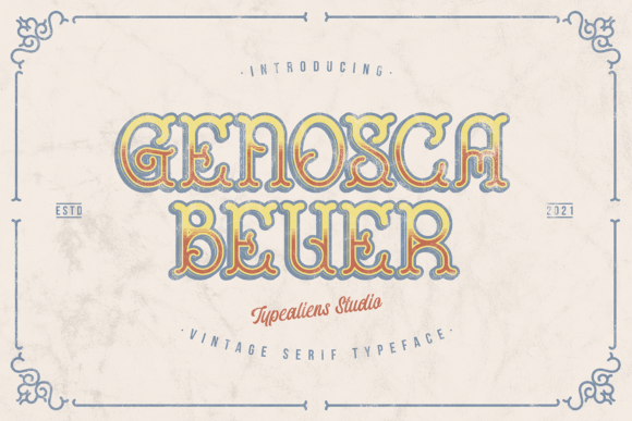 Genosca Beuer: A Bold Vintage Display Font for Publishing