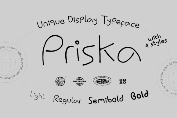 Priska: A Chic Hand-Drawn Display Font for Makers