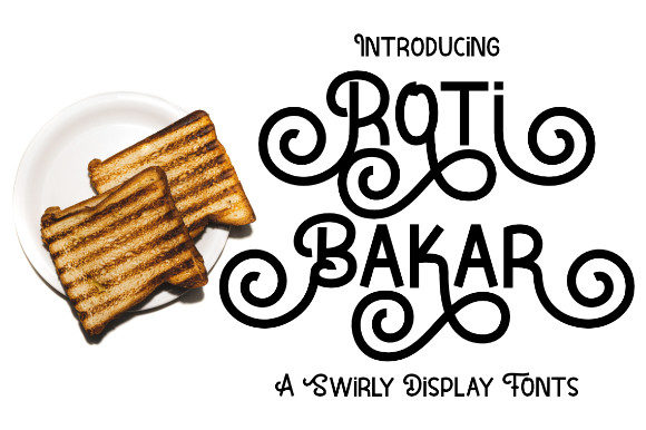 Roti Bakar: A Whimsical Display Font for Digital Creators