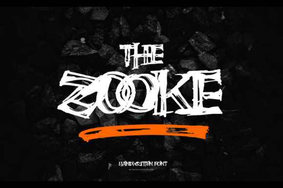 Zooke: A Rough Lettered Display Font for Crafters
